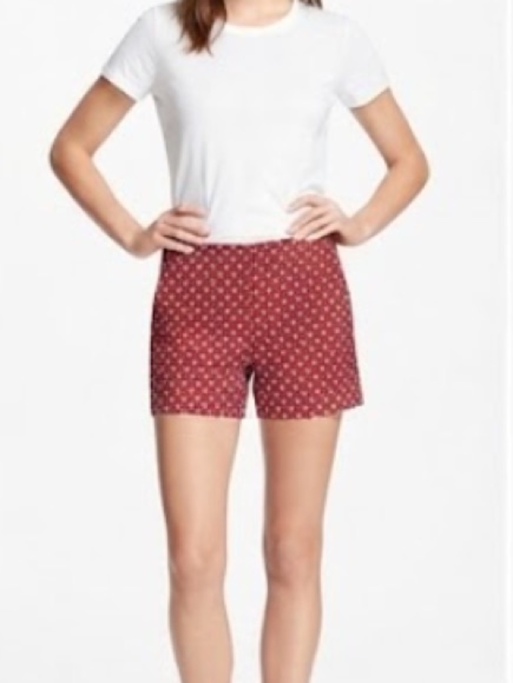 NWT - Banana Republic Hampton Fit Shorts – Red Geometric Print | Size 2